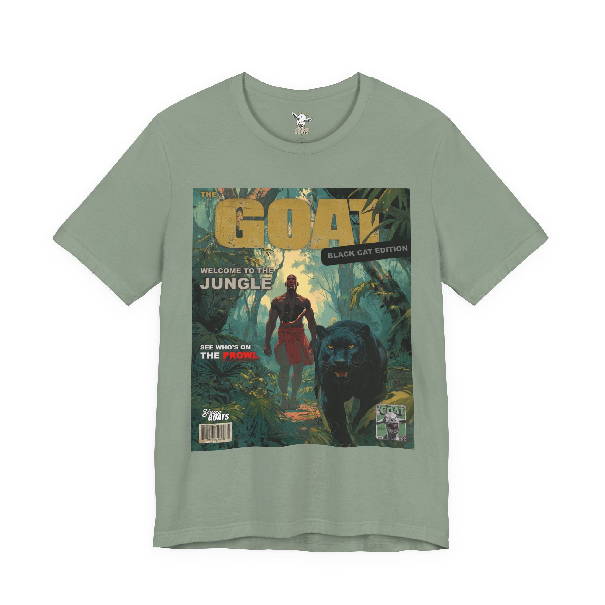 GOAT Jungle Cover T-Shirt — Black Panther & Warrior Graphic Tee