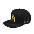 Embroidered 'RM' Snapback Hat — Flat Brim Streetwear Cap
