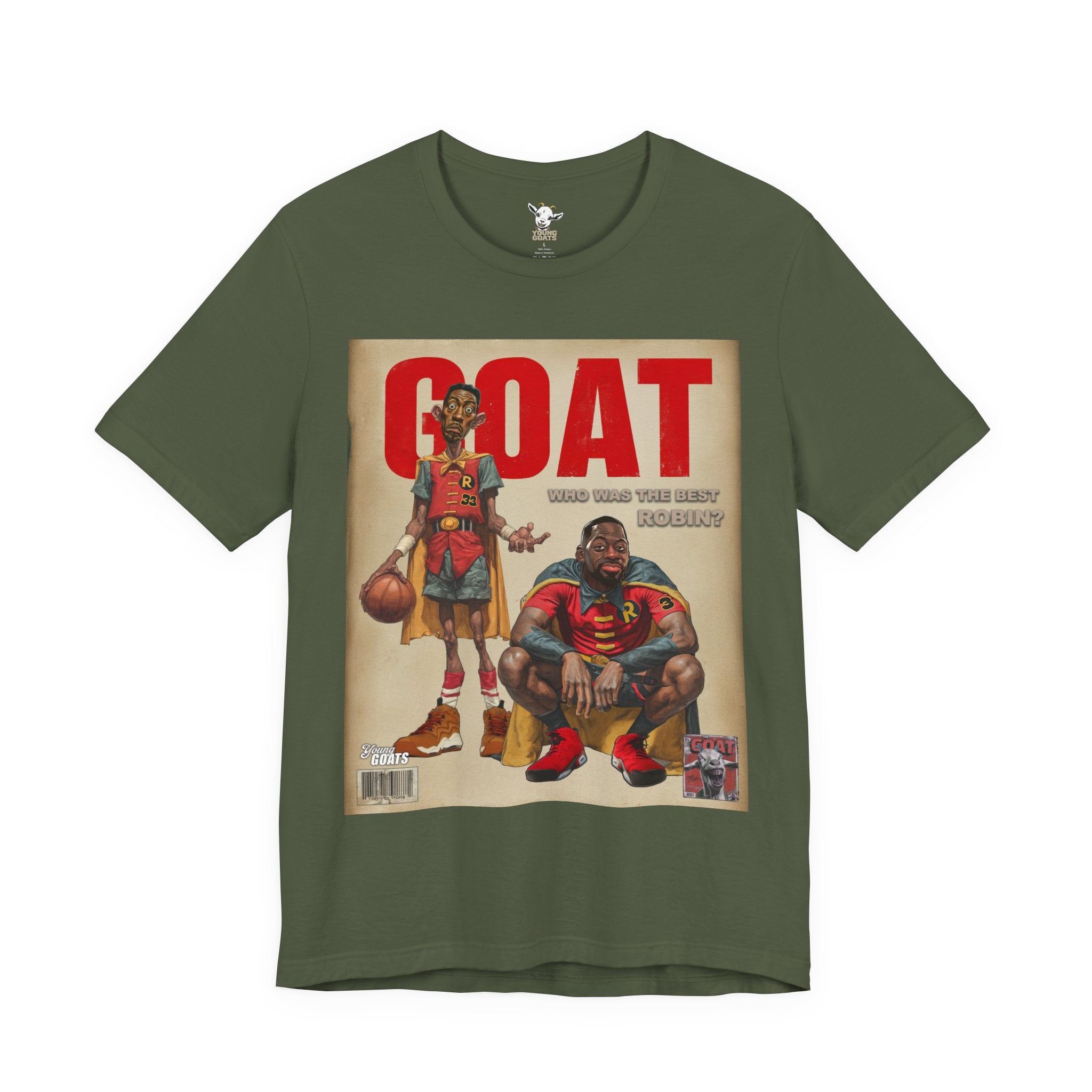 GOAT Basketball Magazine Tee — Retro Sports Comic Design