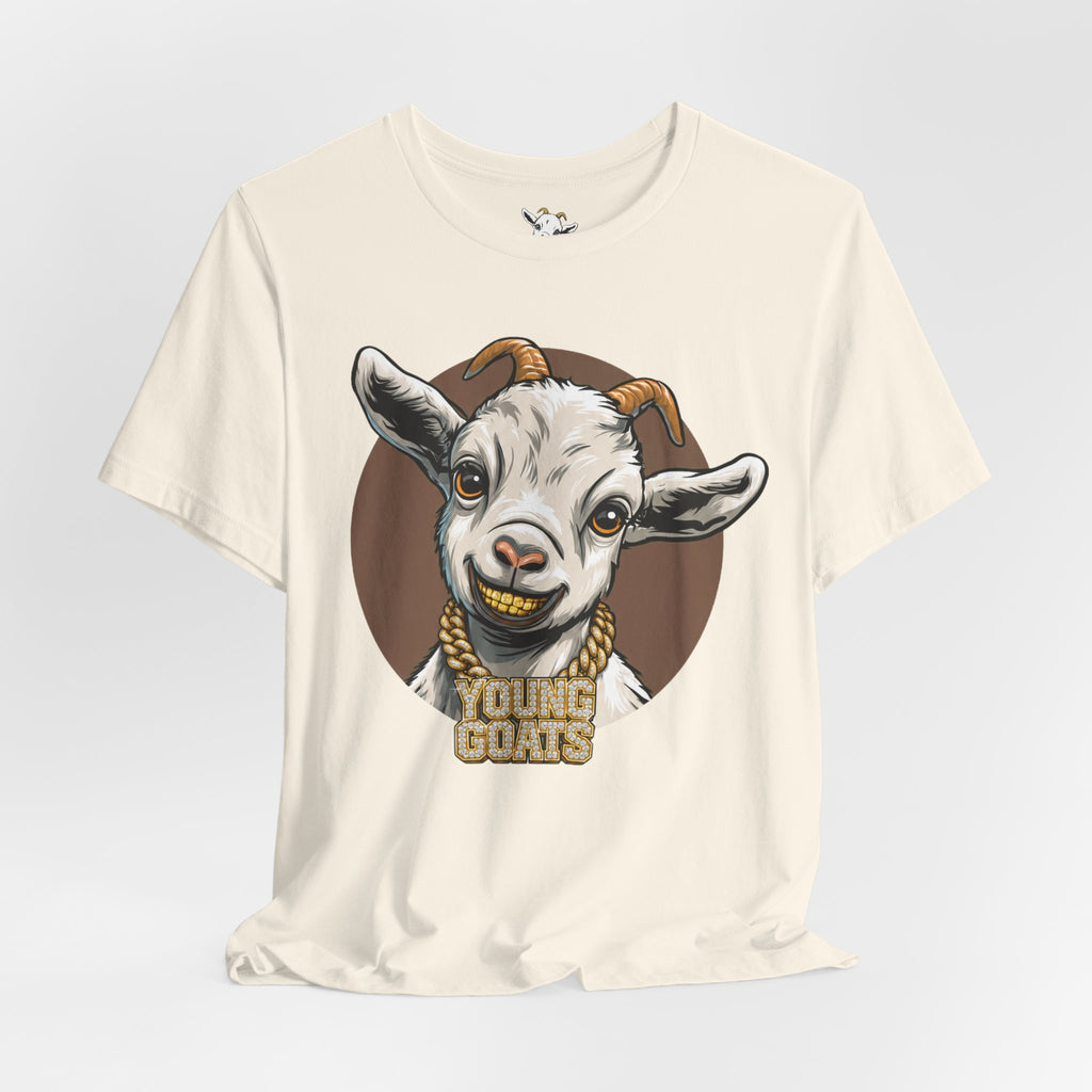 Young Goats Graphic Tee — Cute Goat Illustration T-Shirt
