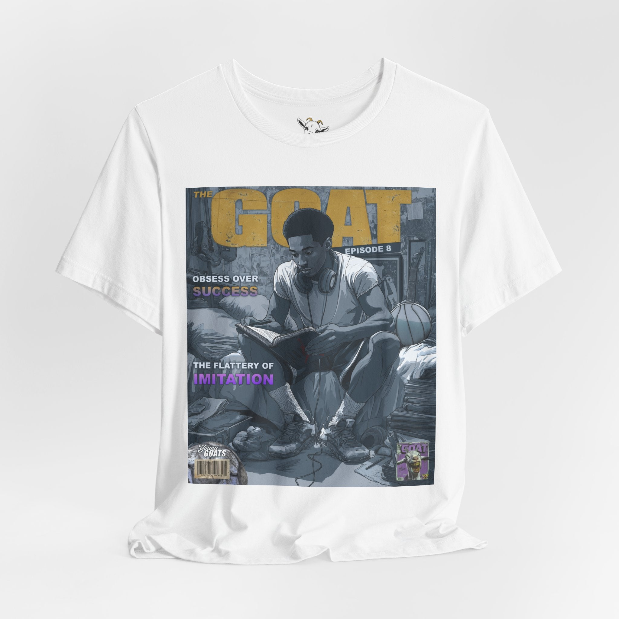 GOAT Magazine Graphic Tee — Vintage Hip-Hop Cover Design