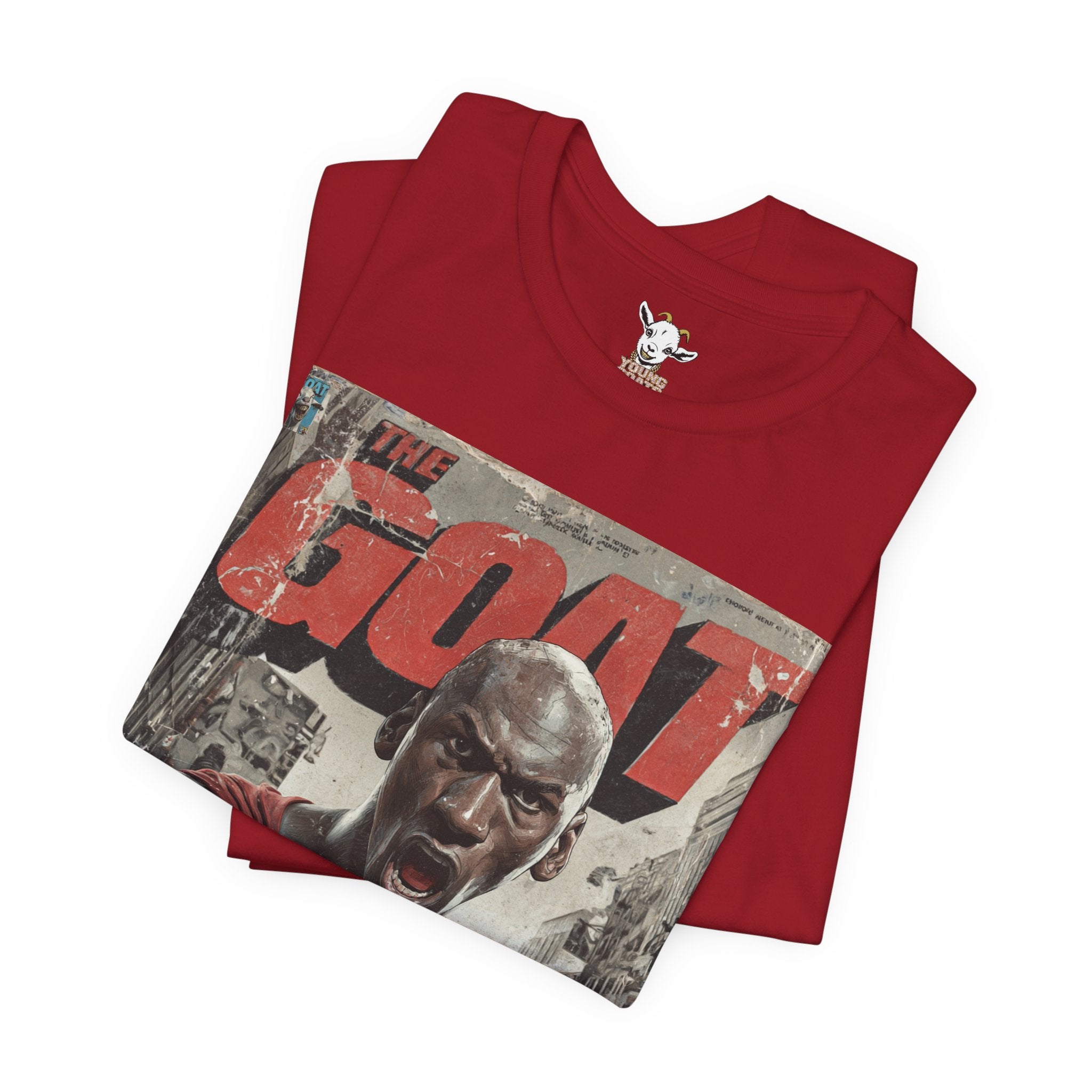 GOAT Comic Style Superman Tee - Vintage Superhero Graphic Shirt