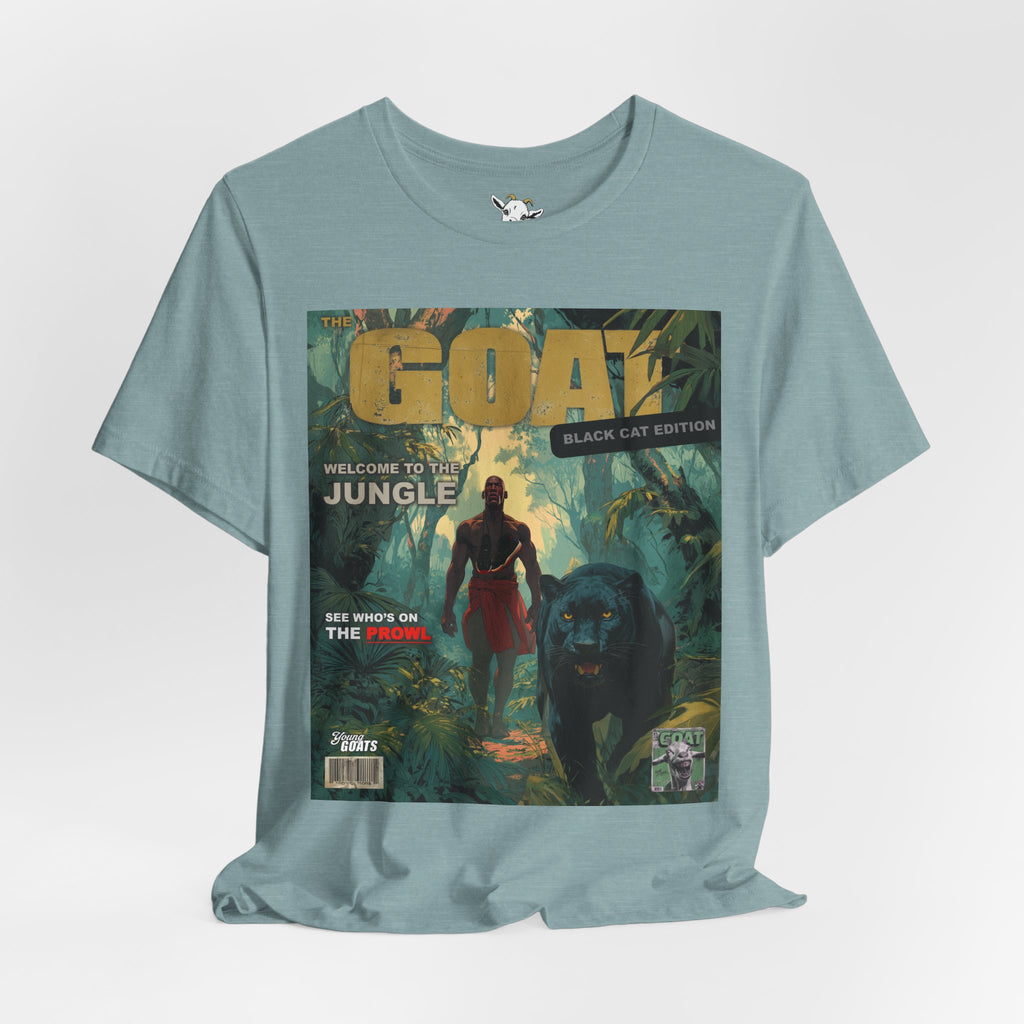 GOAT Jungle Cover T-Shirt — Black Panther & Warrior Graphic Tee
