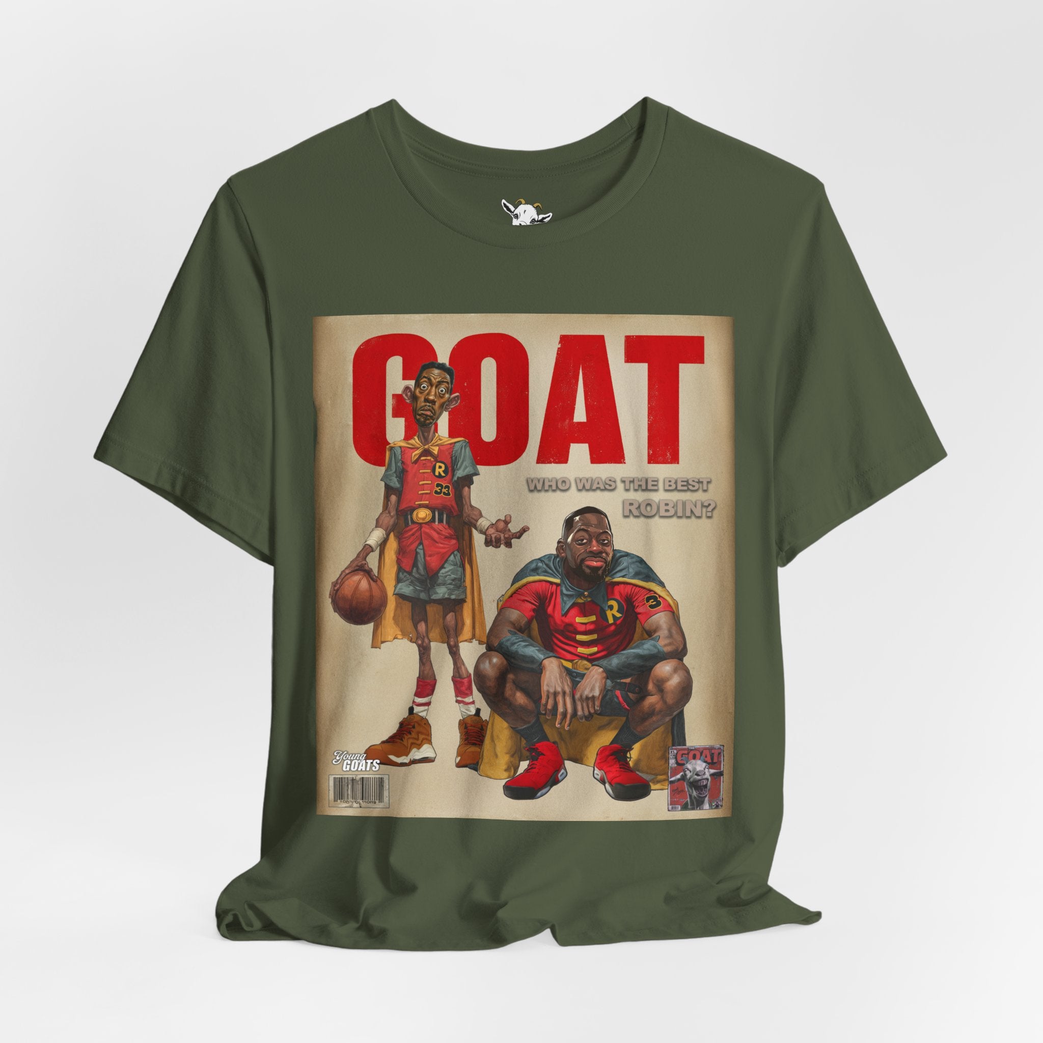 GOAT Basketball Magazine Tee — Retro Sports Comic Design