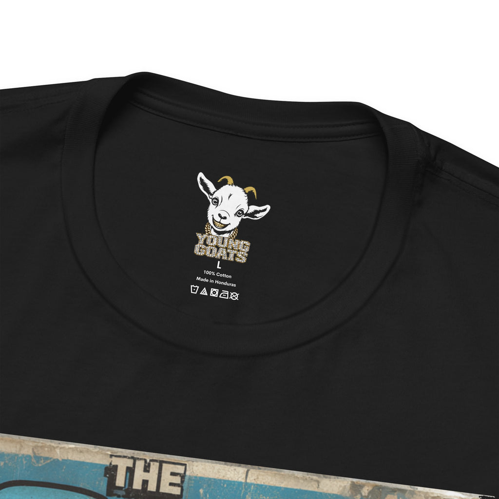 YOUNG GOATS Magazine Cover Tee — Funny Goat Graphic T-Shirt