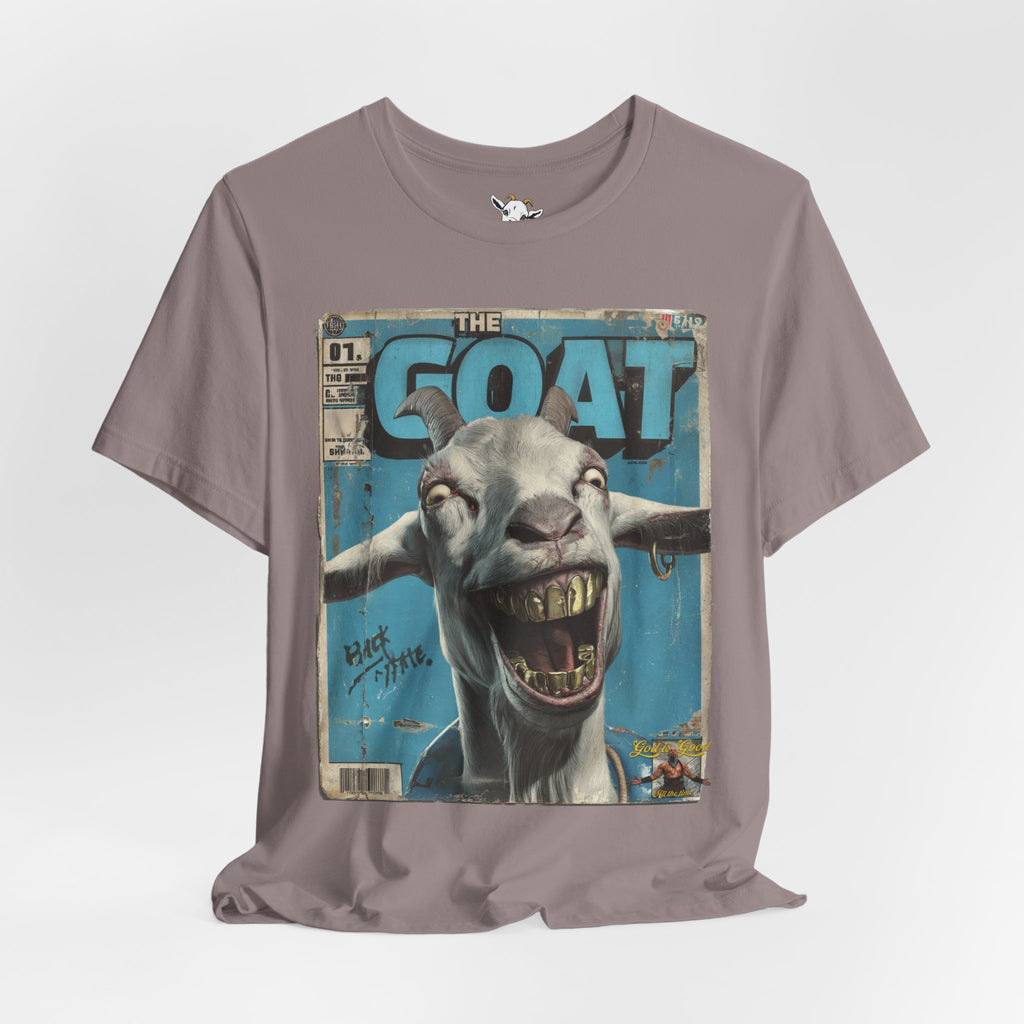 YOUNG GOATS Magazine Cover Tee — Funny Goat Graphic T-Shirt