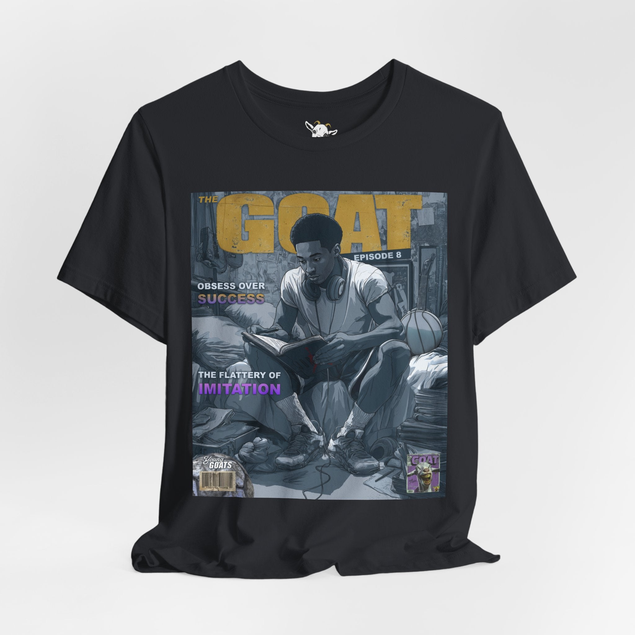 GOAT Magazine Graphic Tee — Vintage Hip-Hop Cover Design