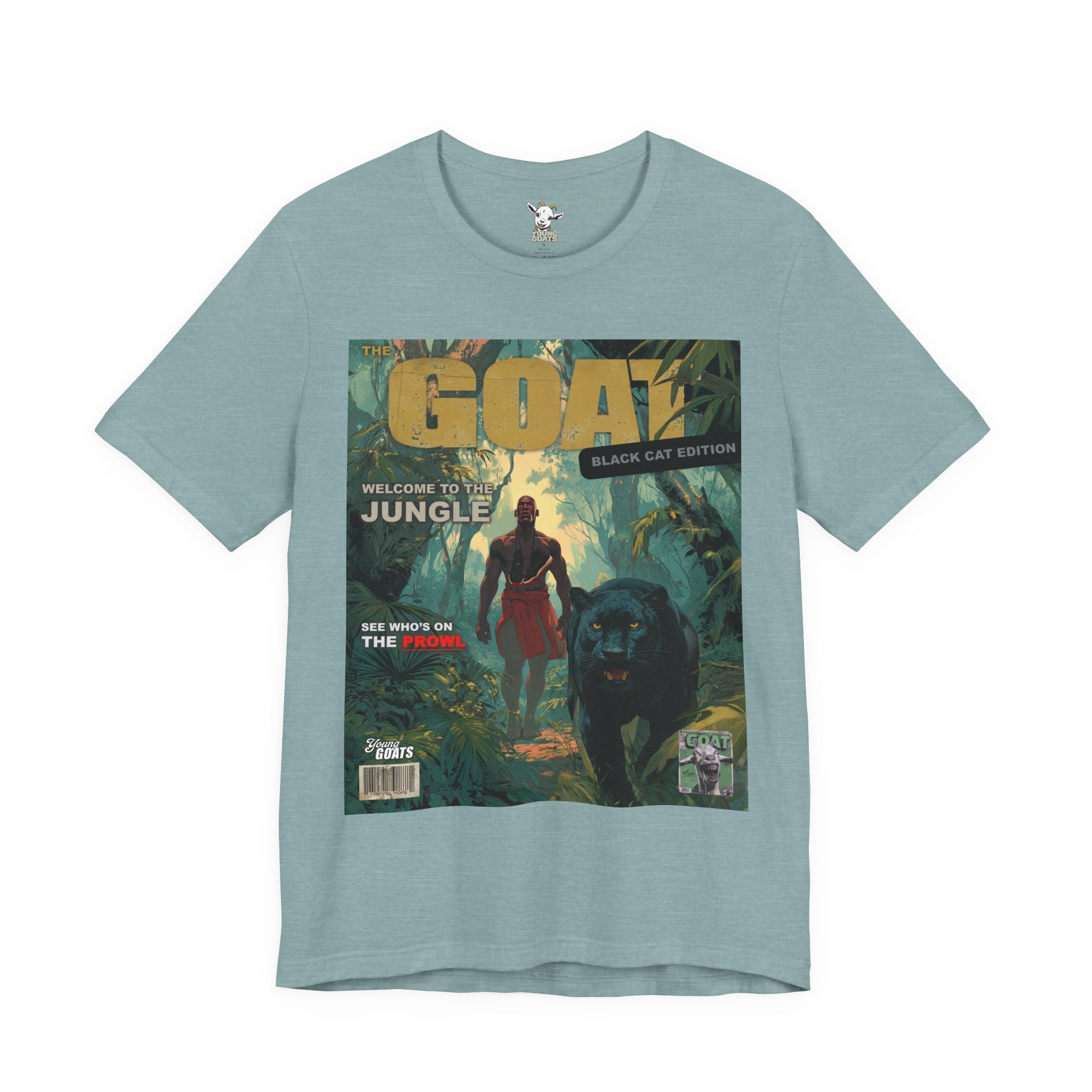 GOAT Jungle Cover T-Shirt — Black Panther & Warrior Graphic Tee