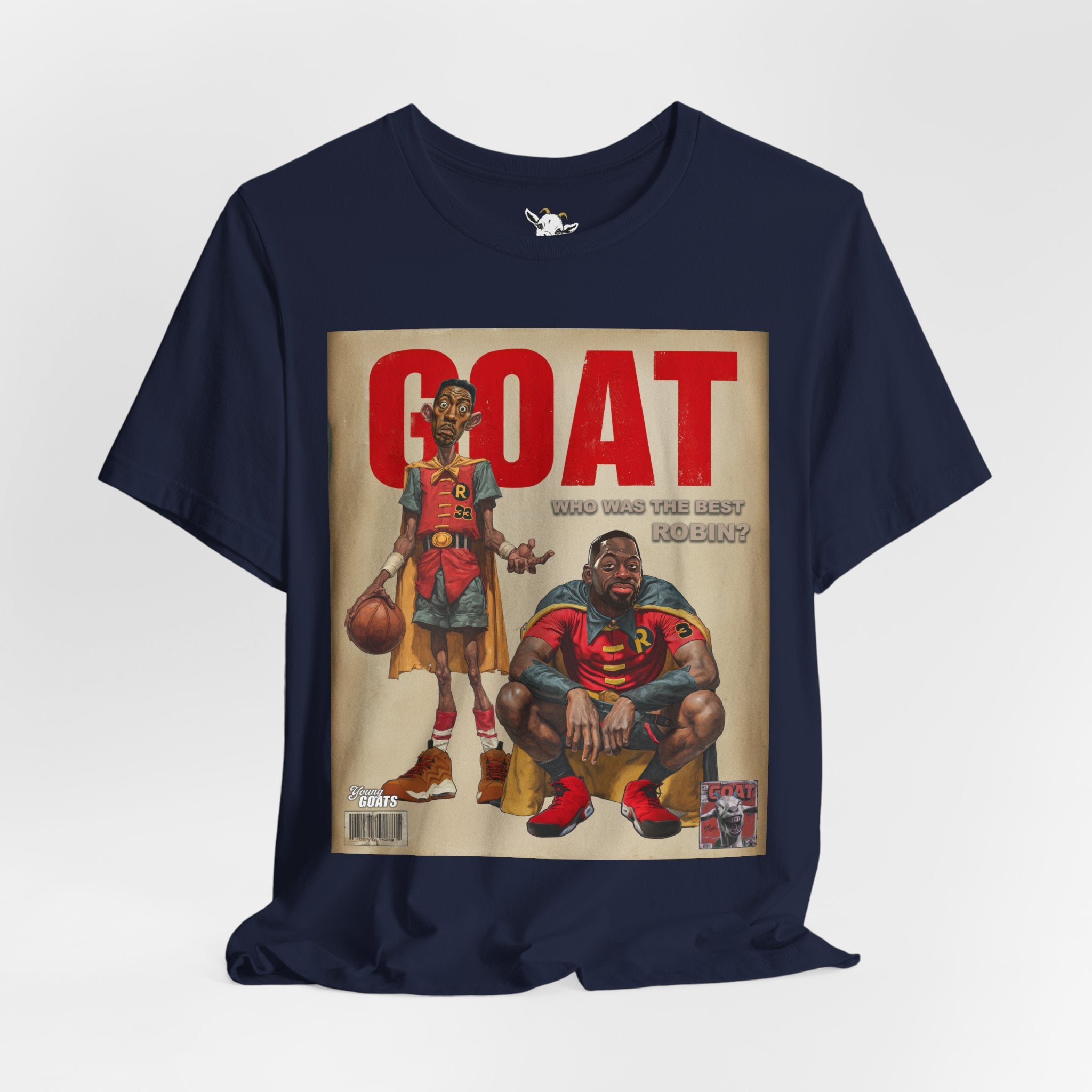 GOAT Basketball Magazine Tee — Retro Sports Comic Design