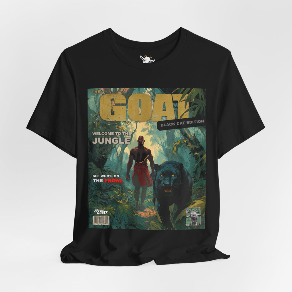 GOAT Jungle Cover T-Shirt — Black Panther & Warrior Graphic Tee