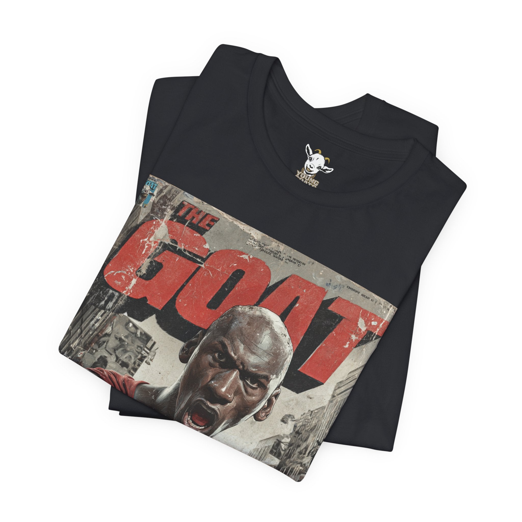 GOAT Comic Style Superman Tee - Vintage Superhero Graphic Shirt