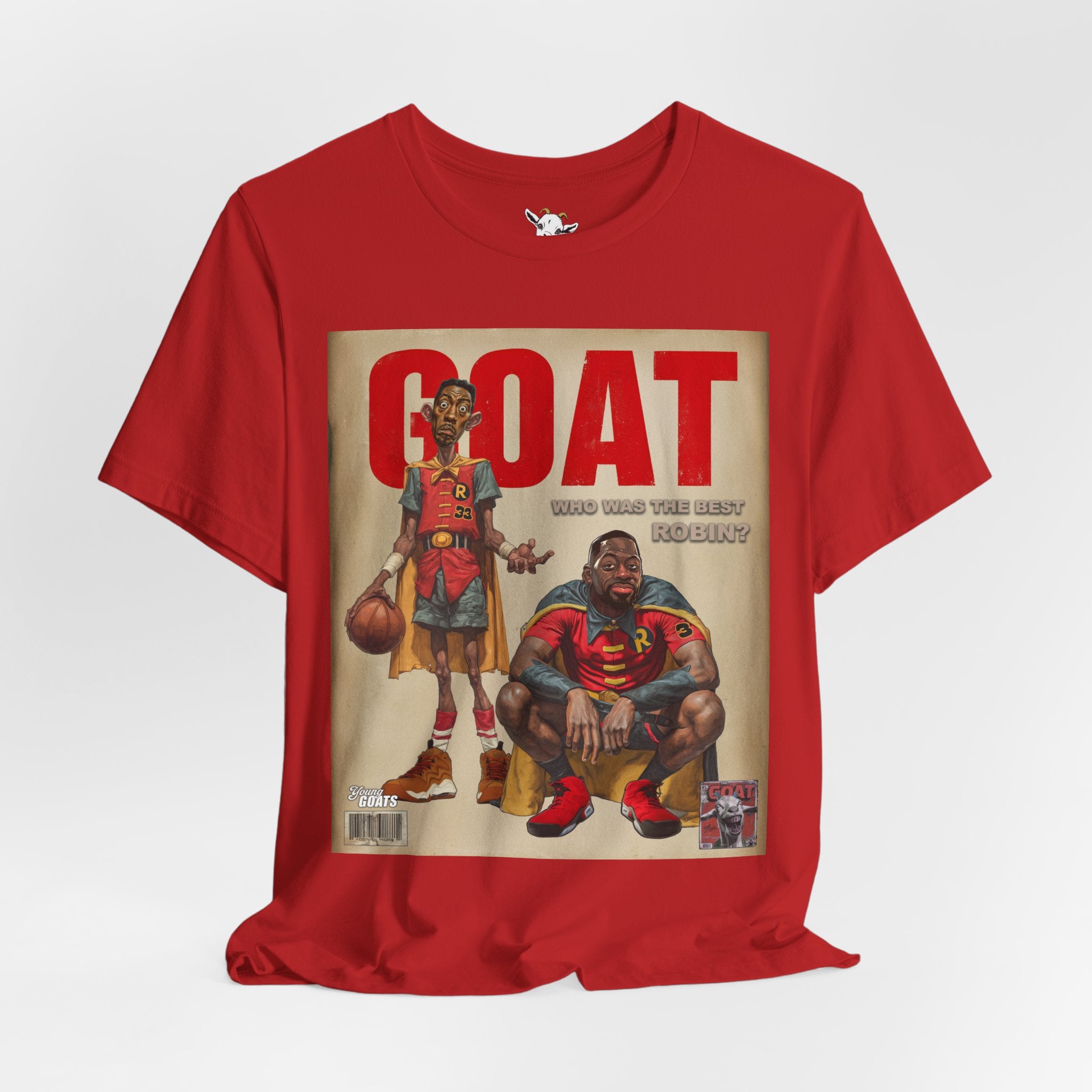 GOAT Basketball Magazine Tee — Retro Sports Comic Design