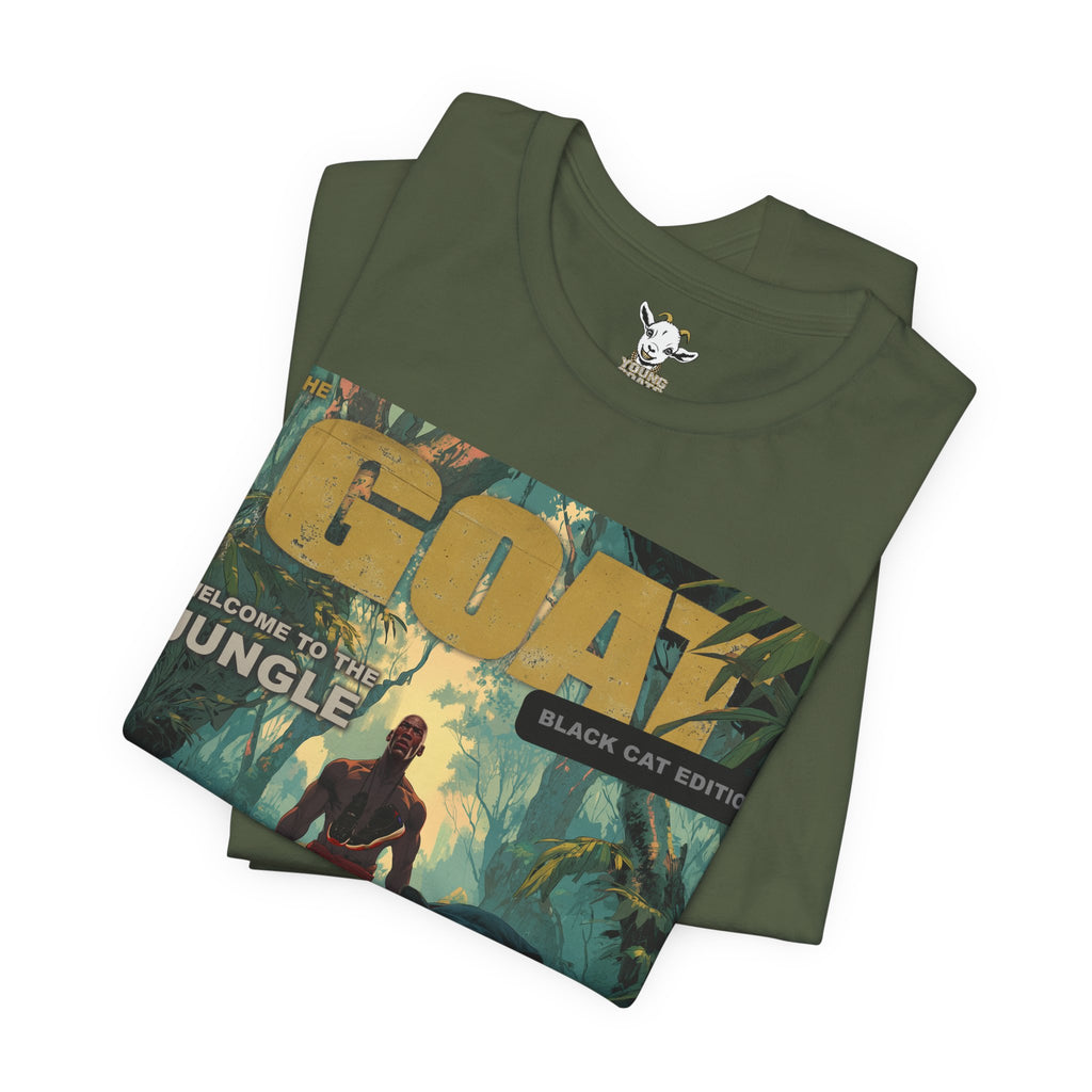 GOAT Jungle Cover T-Shirt — Black Panther & Warrior Graphic Tee