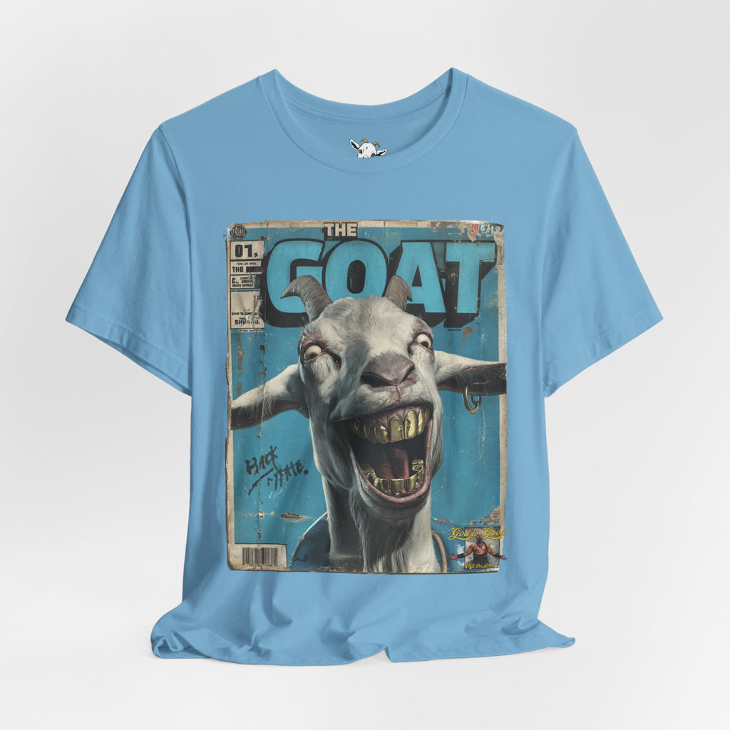 YOUNG GOATS Magazine Cover Tee — Funny Goat Graphic T-Shirt