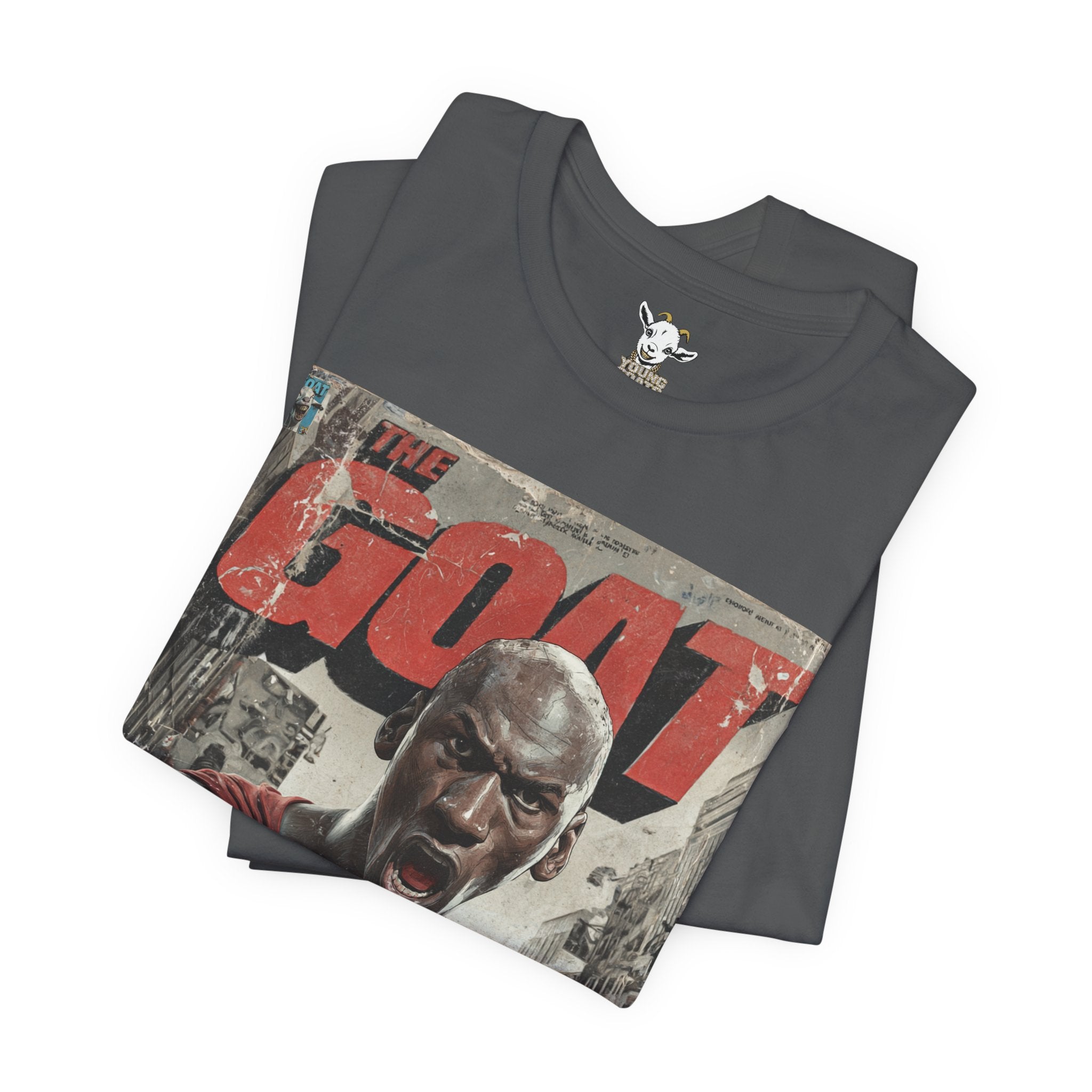 GOAT Comic Style Superman Tee - Vintage Superhero Graphic Shirt