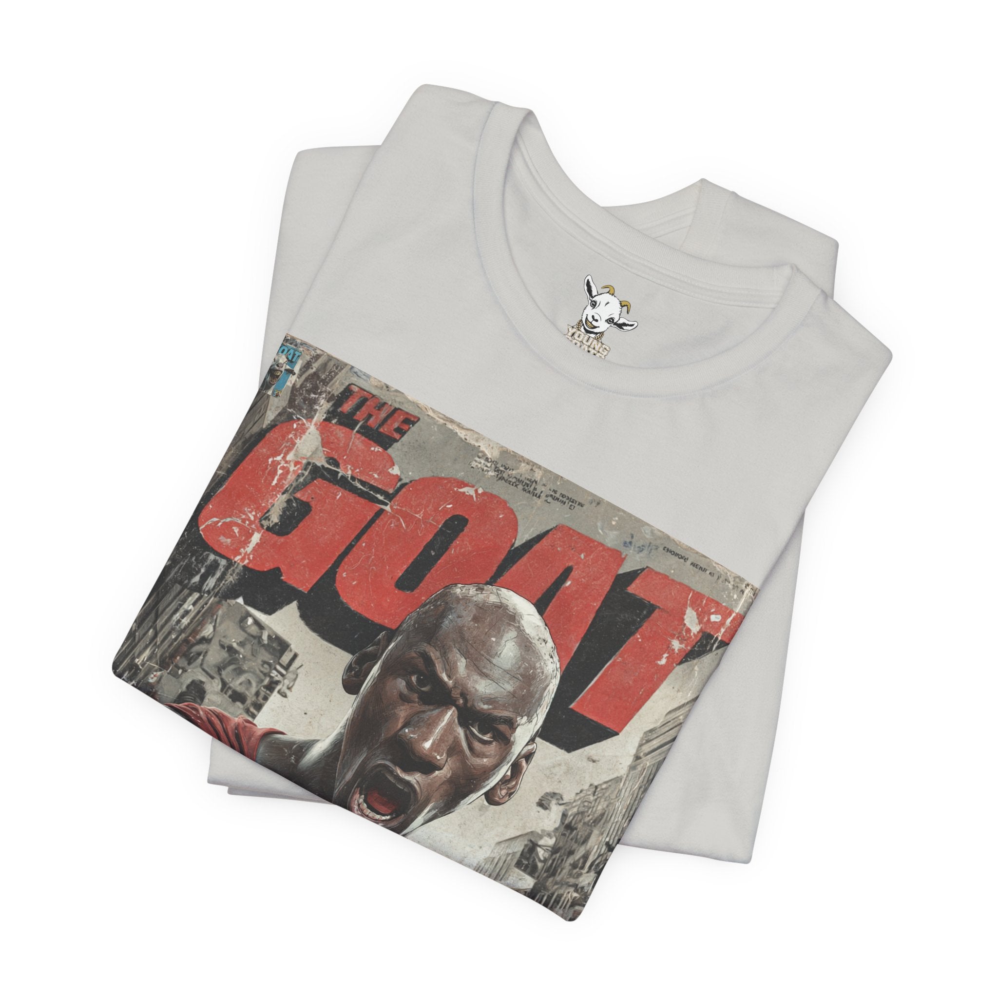GOAT Comic Style Superman Tee - Vintage Superhero Graphic Shirt