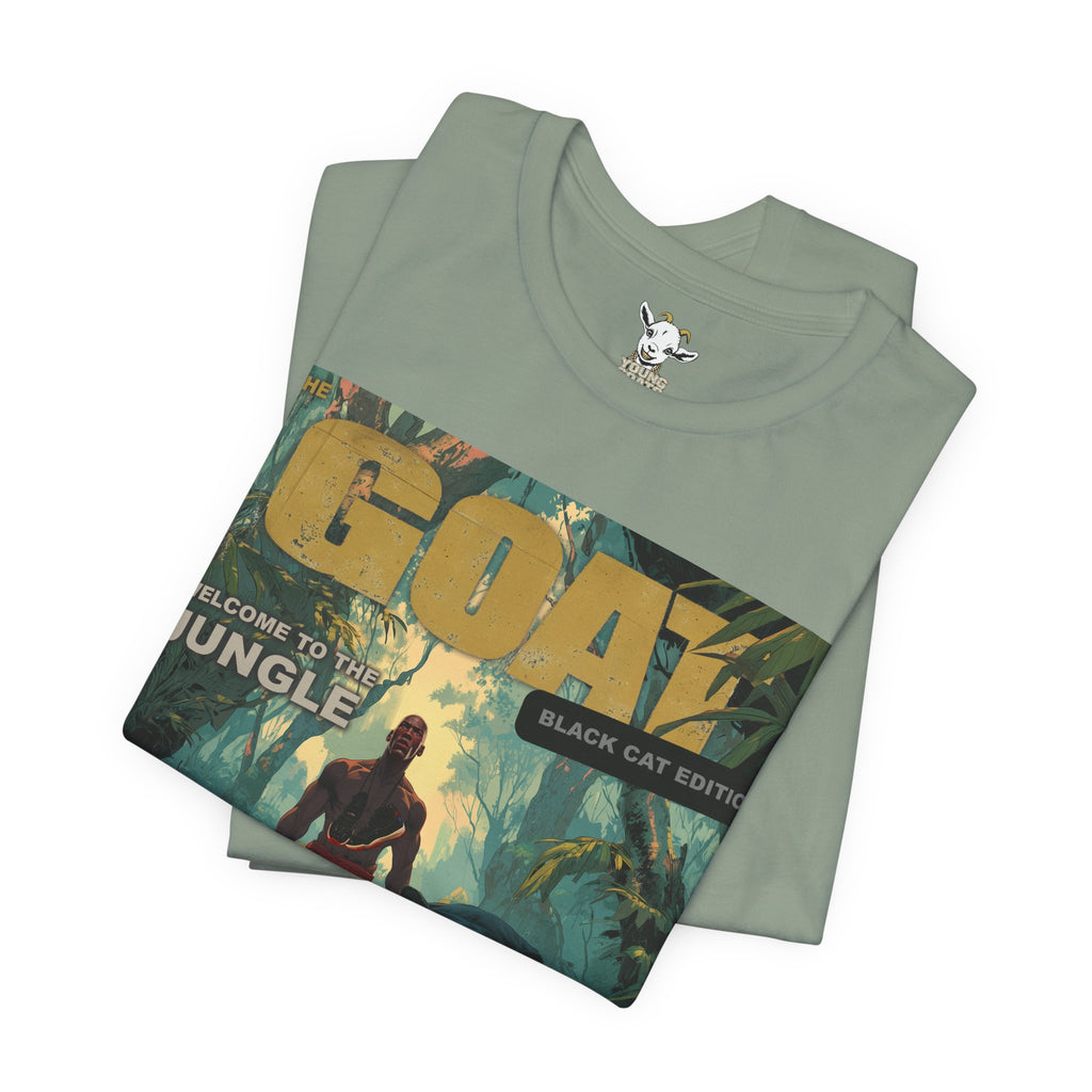 GOAT Jungle Cover T-Shirt — Black Panther & Warrior Graphic Tee