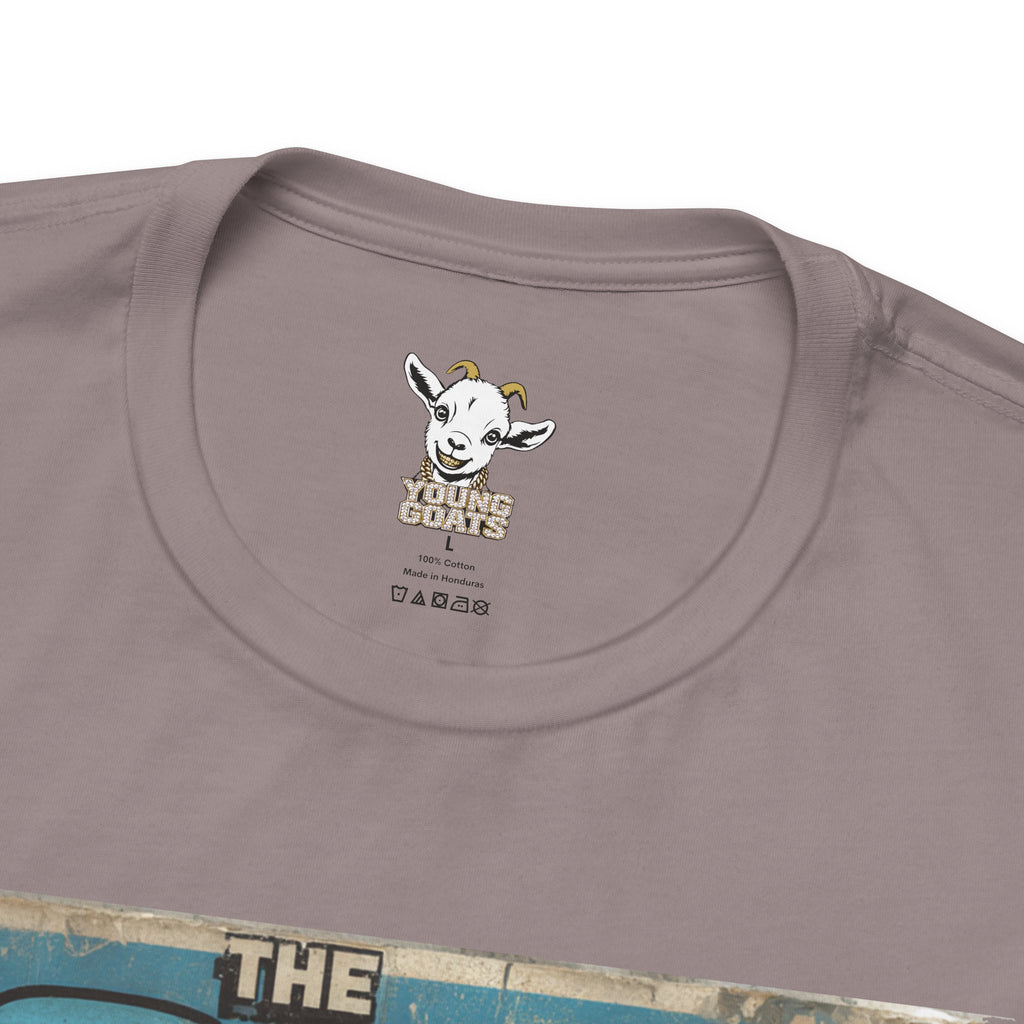 YOUNG GOATS Magazine Cover Tee — Funny Goat Graphic T-Shirt